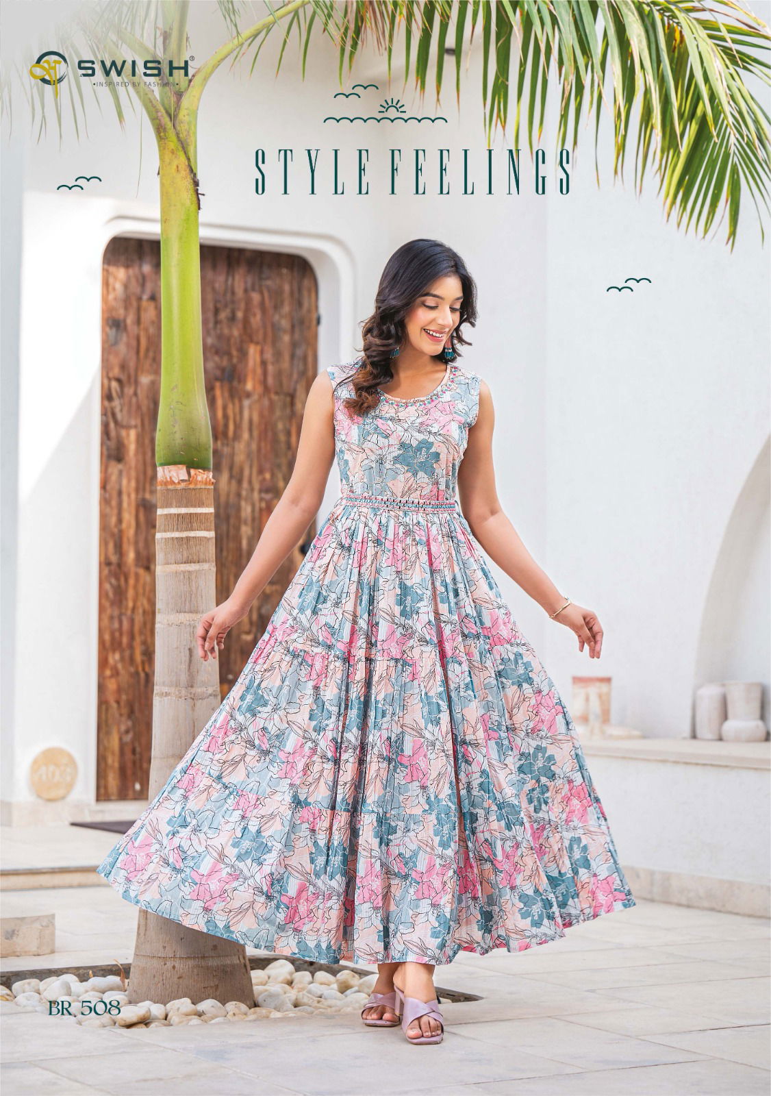 Swish Be Rich Vol 5 Wholesale Long Anarkali Party Wear Kurtis Orders In India
